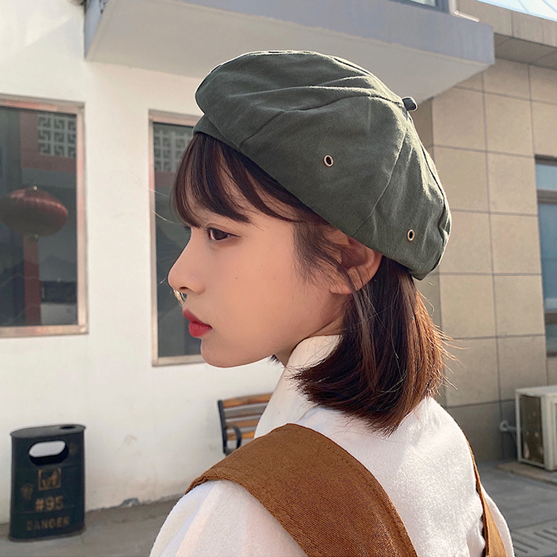 

Foux Beret Hat Women Summer Cotton Green Pure Colour Designer Octagonal Casquette Newsboy Caps Brimless Painter Baker Boy 2020, Brown