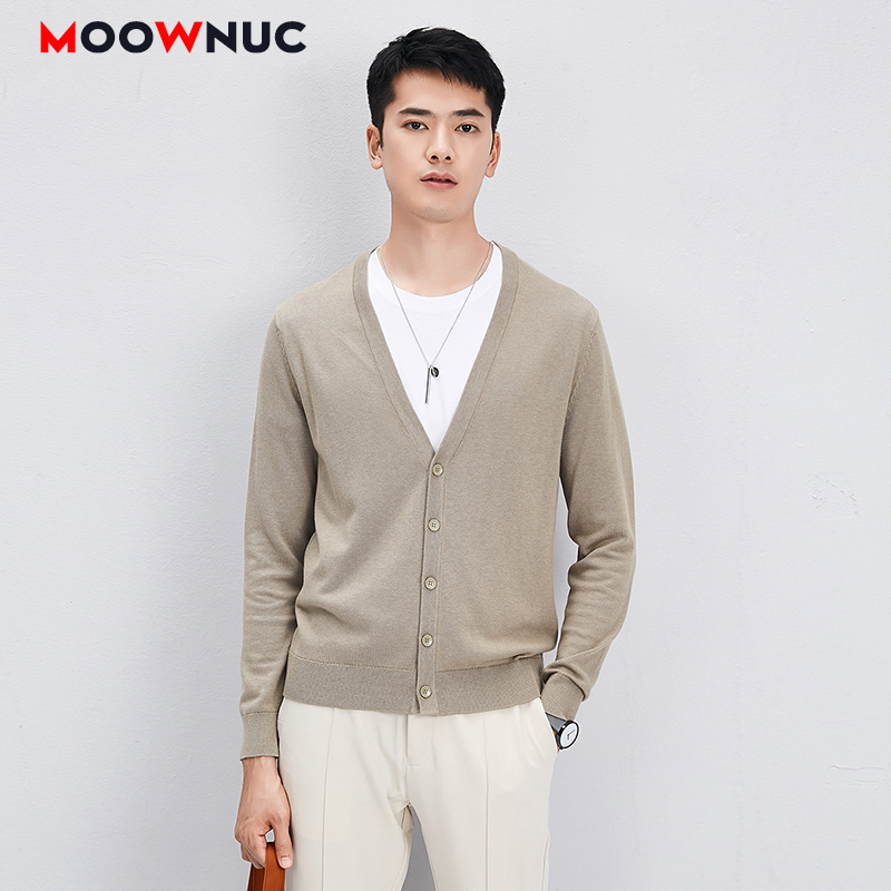 

2020 Sweater For Men Fashion Cardigan Cotton High-Quality Casual Solid Spring Autumn Long Sleeve Male V-Neck Shirts Fit Hombre, Black