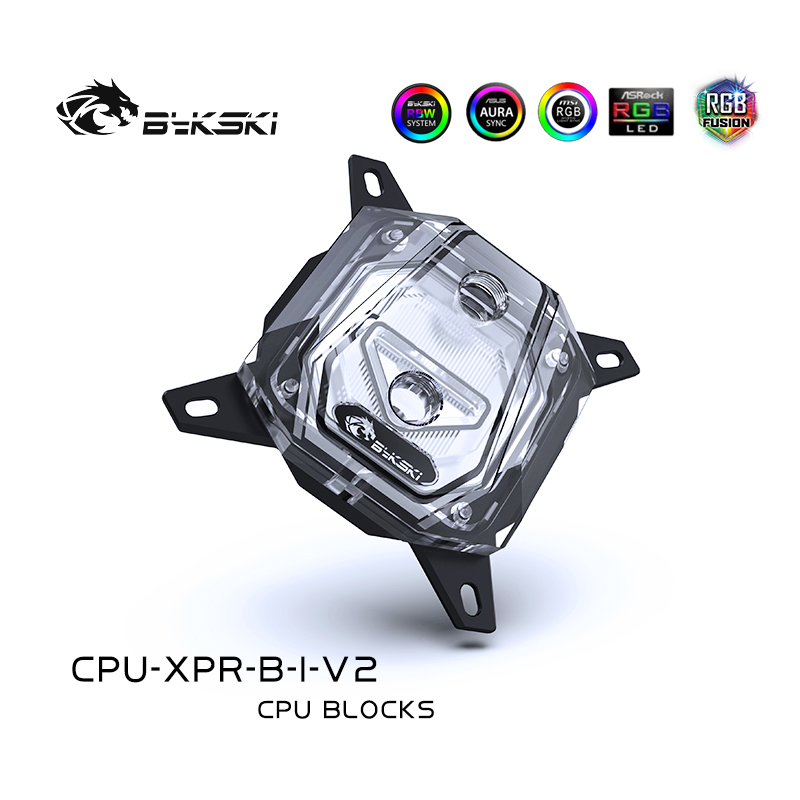 

BYKSKI Water Cooler for i 9900k/LGA 1366/ LGA 1156/1155/1150/LGA 2011/2066 Water Block CPU Cooler cooling RGB/A-RGB LED Light