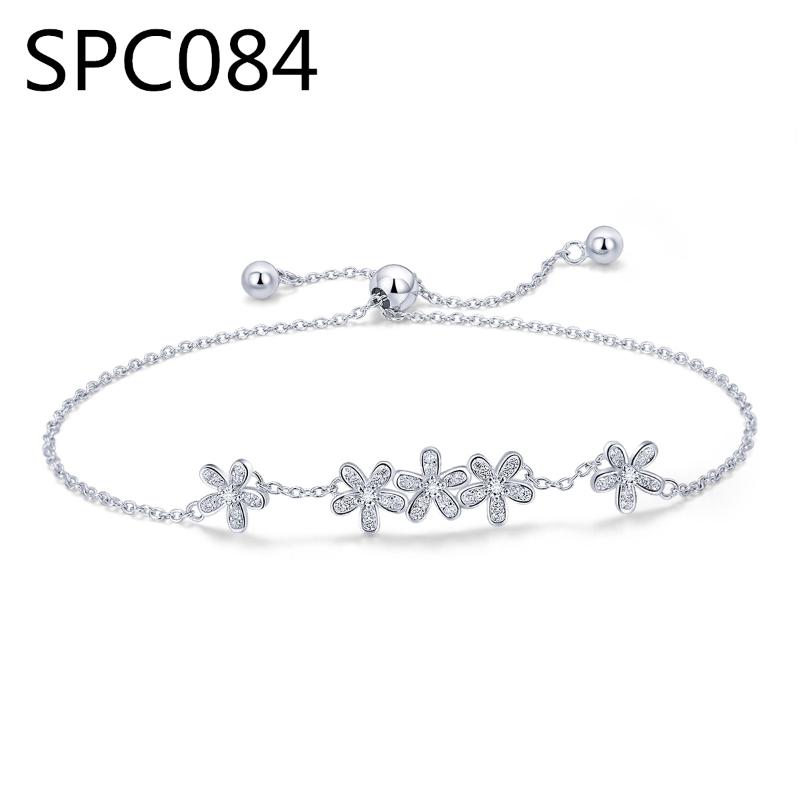 

(With Box) SPC5 alloy Hot Sale Rainbow Of Love Charm Bracelets With Glass Beads fit Bracelets for Women 2020 DIY Jewerly