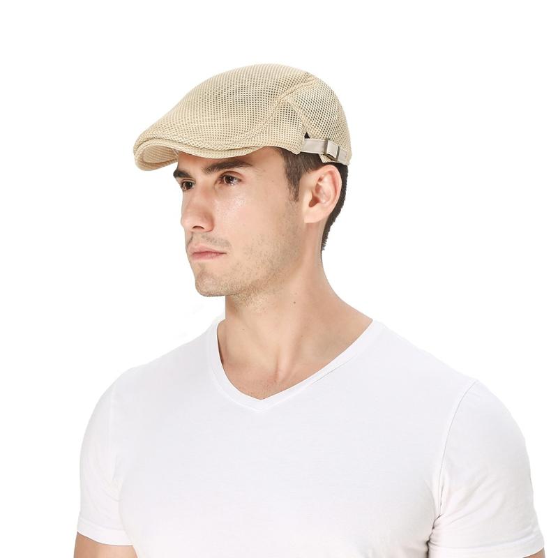 

Beret Men Women Unisex Linen Soft Solid Color Hats Casul Breathable Sun Hats Adjustable Beret peaky blinder sombrero mujer A25, Beige