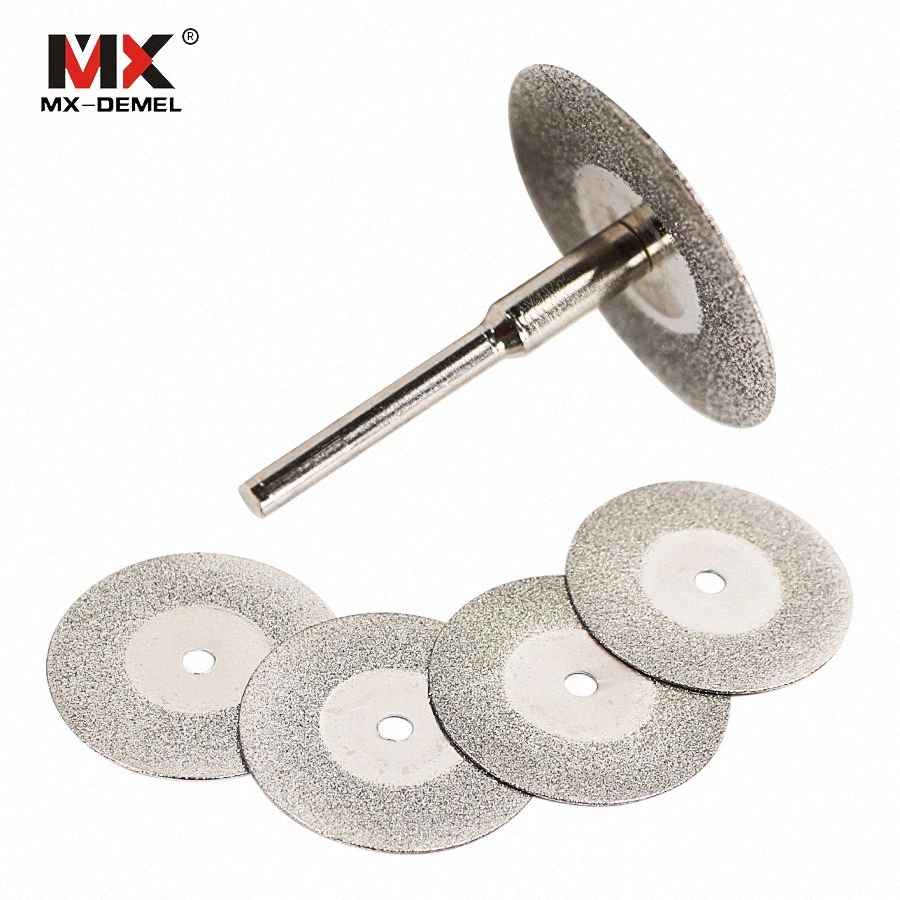 10PCS 30mm Mini Diamond Cutting Discs 2X Arbor for Power Drill Fit Rotary Tool