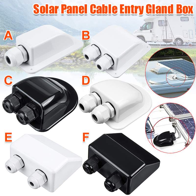 

Single/Double Wire Entry Gland Box Solar Panel Roof Wire Entry Gland Box Cable 1/2 Hole RV Motorhome Car Accessories