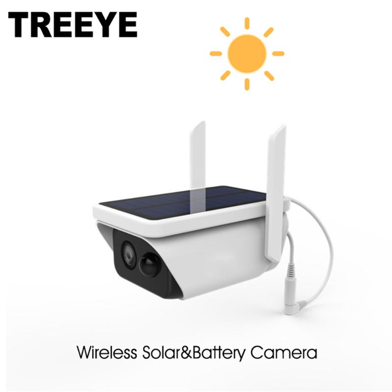 

TREEYE 1080P PIR Solar Powered Wireless Security IP Camera using 18650 Battery IP66 waterproof WiFi&AP mode 2 Way Audio TF Card