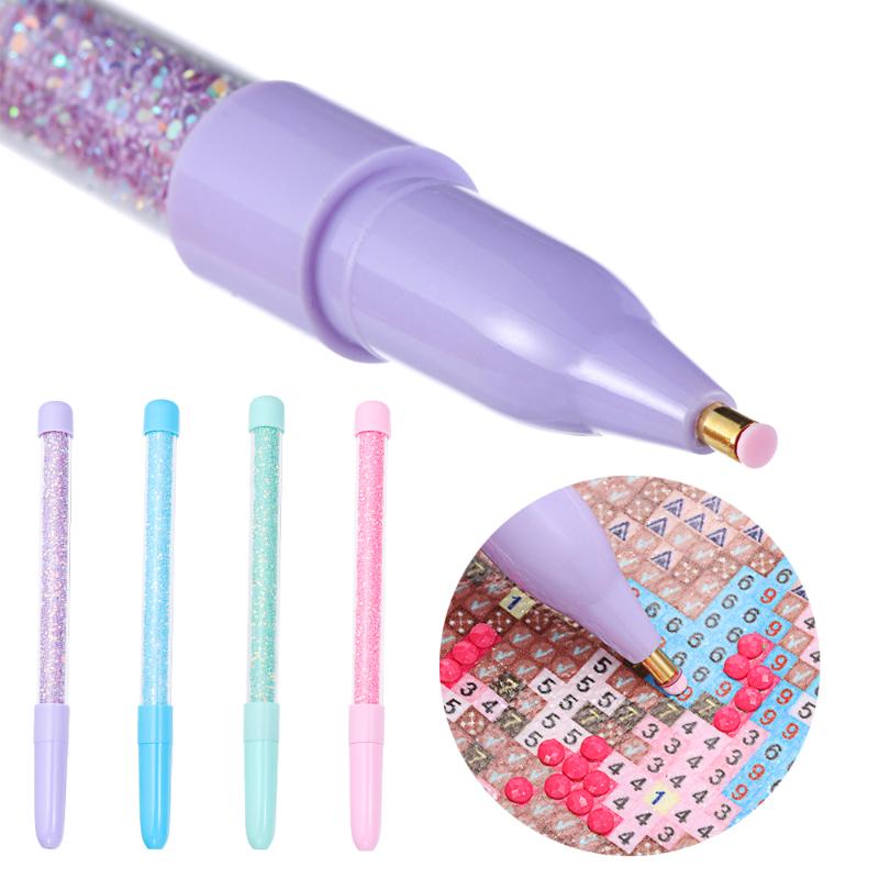 

1PC 18cm Point Drill Pen DIY Crafts Sewing Embroidery Tool 5D Round Diamond Point Drill Painting Pen Cross Stitch Accessories
