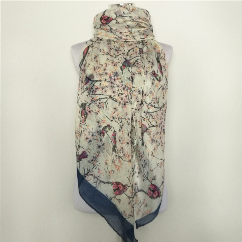 

10pcs/lot women scarves viscose Scarfs Snood hijab foulard hot sale animal Scarf women bird long scarf flower bandana
