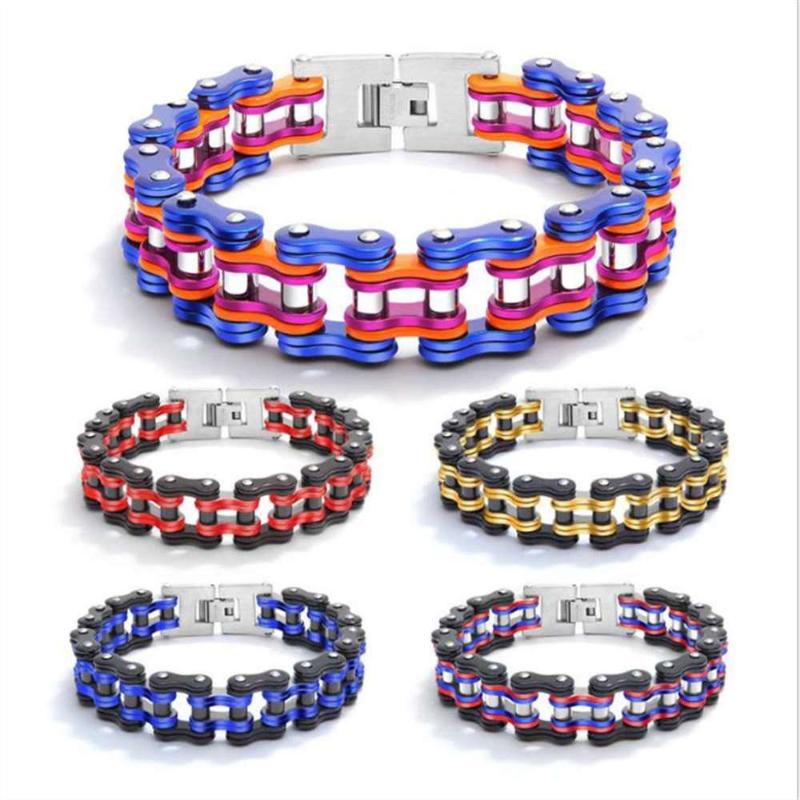 

Men Jewelry Titanium steel Trendy Locomotive chain bracelet so171