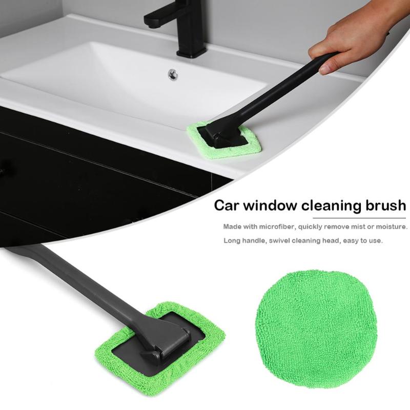 

Microfiber Auto Window Cleaner Long Handle Car Wash Brush Rag Windshield Glass Wiper Car Cleaning Brush Detailing Care