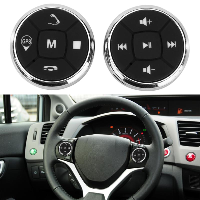 

2PCS Car Steering Wheel Remote control Controller GPS Navigation Radio 10 Key Music Wireless DVD Player Remote Control Buttons