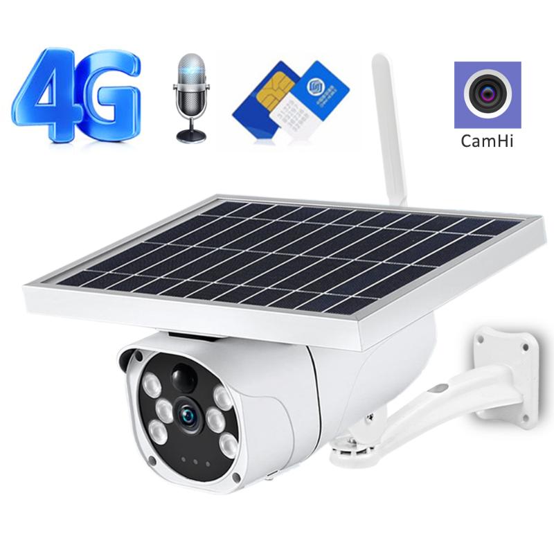 

3G 4G SIM Card Solar Camera 1080P HD Outdoor Built-in Lithium Battery Wireless Smart Security Monitoring Camera PIR Motion CamHi