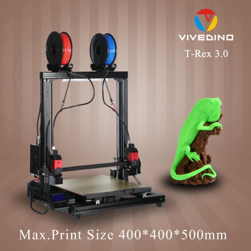 

3D Printer with Separate Dual X Carriage for High Quality Multi-color/Multi-material Printing