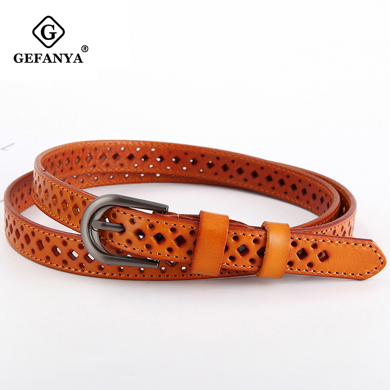 

Vintage Genuine leather belts for women Pin buckle Hollow waistband woman Cow skin thin waist strap female jeans accessories, White