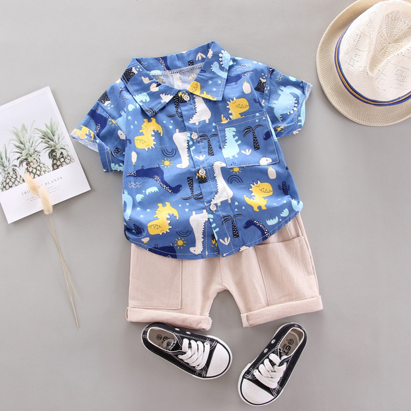 

New Summer Children Casual Clothes Baby Boy Girls Cartoon Shirt Shorts 2Pcs/sets Kids Infant Clothing Toddler Fashion Sportswear, White