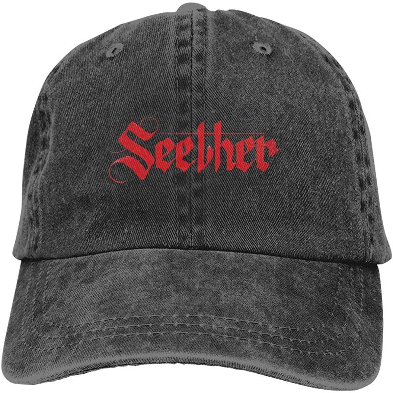 

Seether Logo Unisex Classic Casquette Cap Vintage Adjustable Hip Hop Hats Black