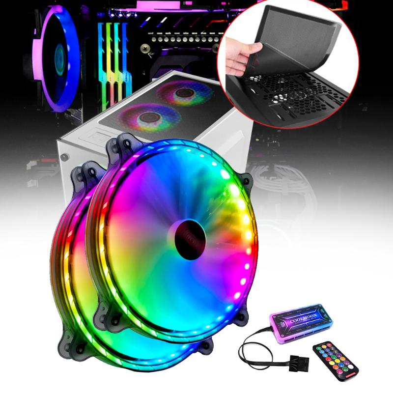 

20cm Hydraulic Bearing Quiet Large Air Volume 32 LED For Computer Case CPU With Remote Controller Easy Install RGB Cooling Fan