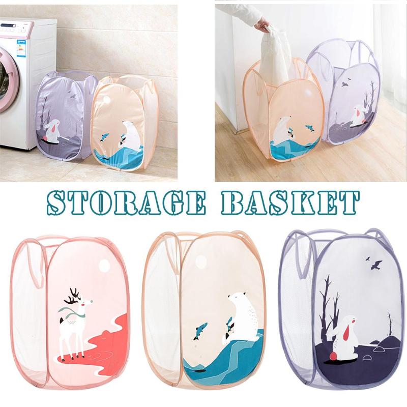 

Foldable Cartoon Large-capacity Hamper Laundry Basket Clothing Storage Basket Dirty Clothes Storage Toy Sundries