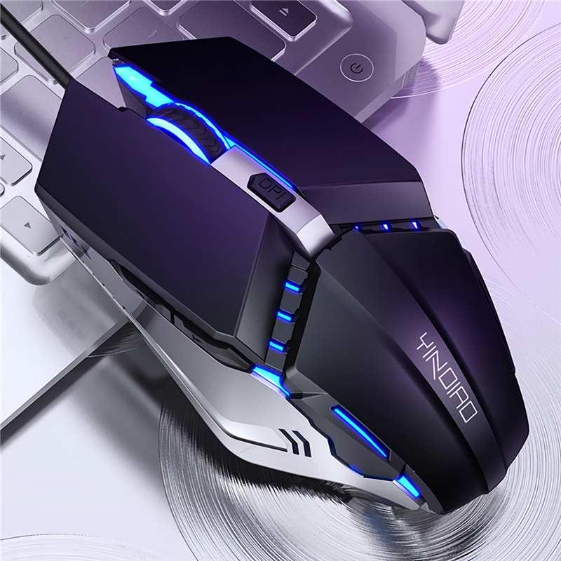 

Wired Silent Gaming Mouse USB Adjustable 3200DPI 7 Colors Backlight Gamer Ergonomic 6 Buttons Mice For Computer Game Home Office