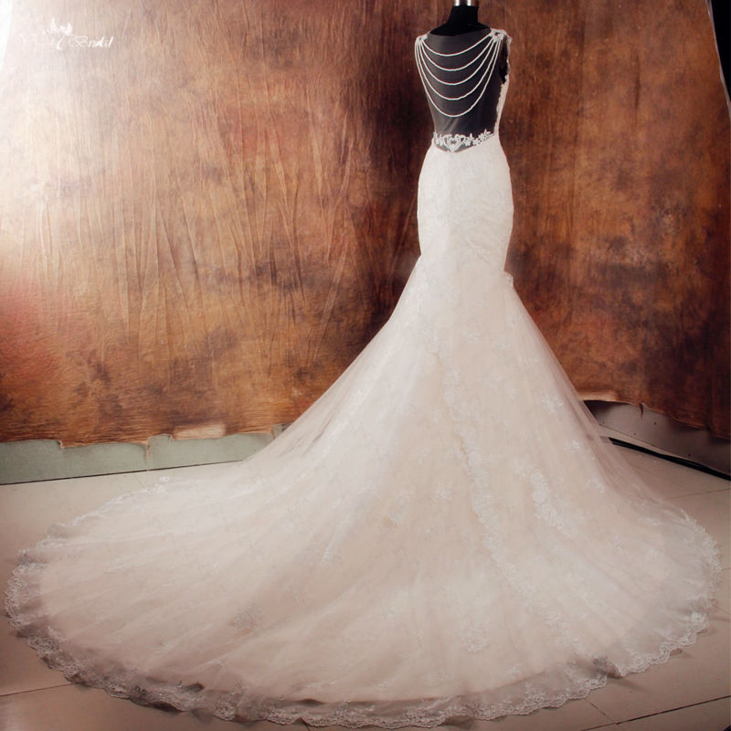 

RSW1015 Backless Blush Pink Wedding Dresses Brautkleid Robe De Mariage, Orange