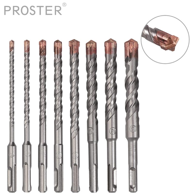 

8pcs SDS Plus Hammer Drill Bit Set For Drilling Adhesive Brick Wall Stone Drill Cross Cutter Concrete Bit 5-18mm Set