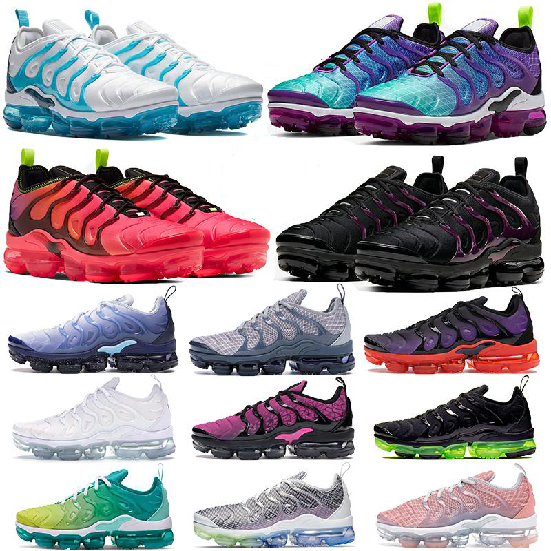 

Plus TN Grid Print Men Women Sneakers Hyper Violet Black Noble Red Game Royal Be True voltage purple Trainers Sport Running Shoes, 33 black white black