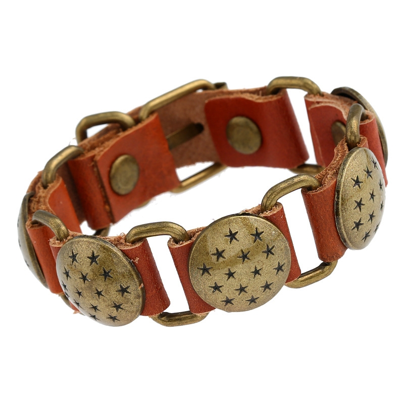 

2020 New Hot Sale Vintage Leather Bracelet Hip Hop Punk Bracelet Star Charm Bracelets for Women Fashion Jewelry Accessories