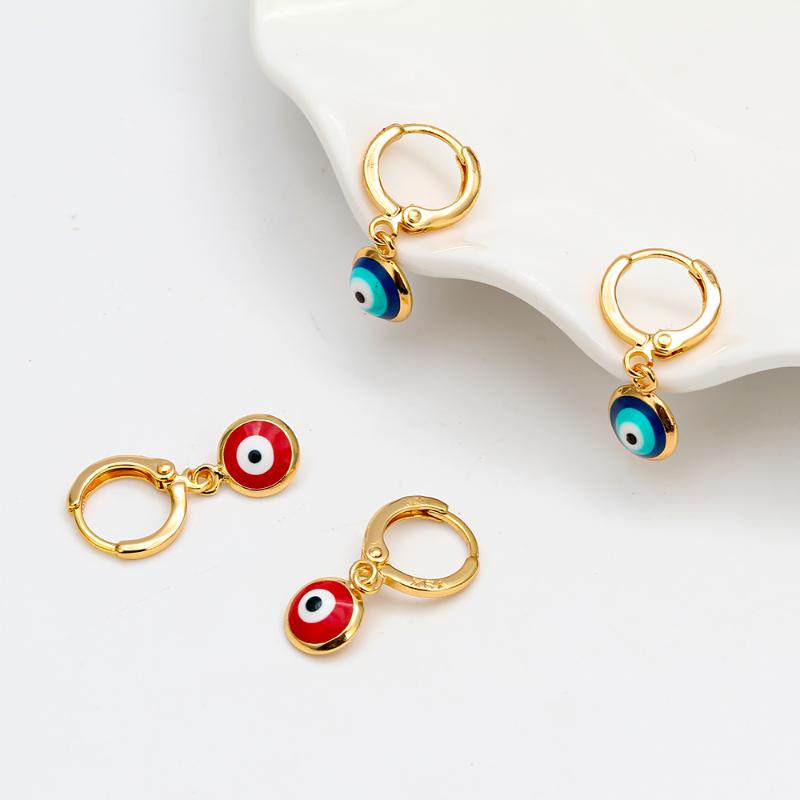 

MEIBEADS 1pair 6 Design Blue Evil Eye Charms Hook Earrings For Women Party Weddings Statement Drop Earrings Jewelry