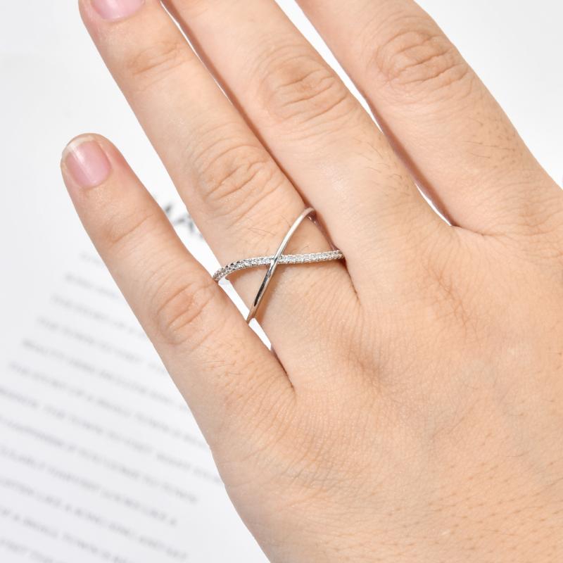 

European and American fashion temperament cross open ring women/girl wedding party jewelry JZ-049