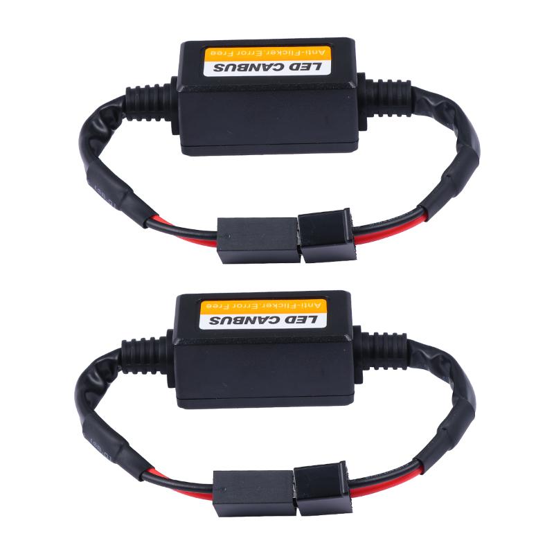 

2 Pcs Headlight Bulbs Flickering Resistor Decoder Error Free Conversion Kit H7