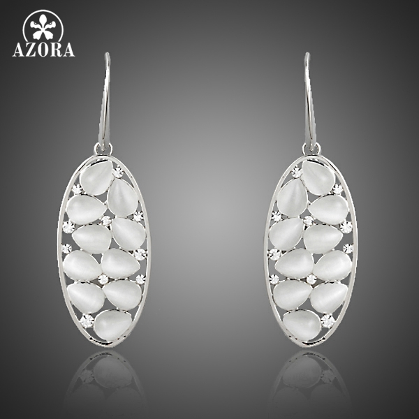 

AZORA Gorgeous Party Jewelry With 10pcs Pear Cut Opal Stellux Austrian Crystal Drop Earrings TE0248