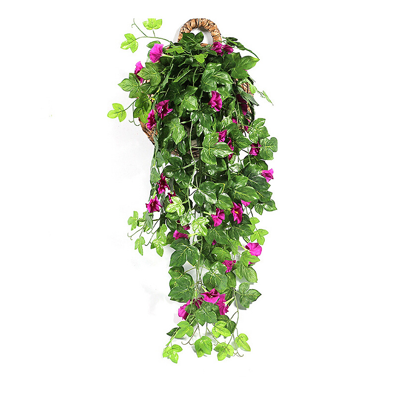 

Fake Petunia Vine Hanging Flowers Green Leaf Hanging Vine Garland Artificial Flower for Wall Home Decoration Balcony Decoration, A1