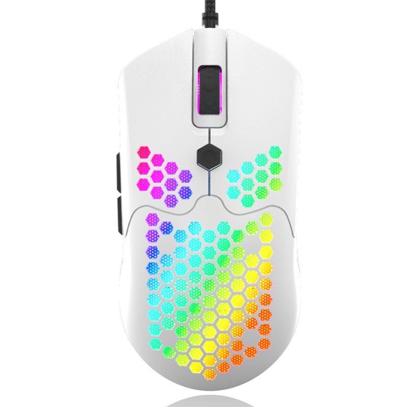 

M5 Hollow-out Honeycomb Shell Gaming Mouse Colorful RGB Backlit Light Wired Mice with 7 Buttons for Game Lovers Accessories