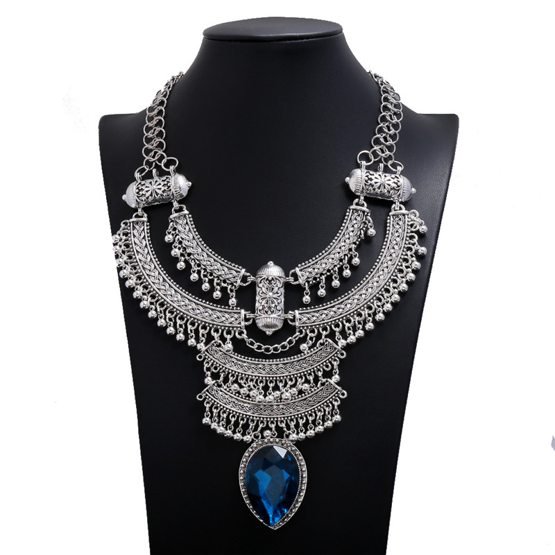 

Liuxsp Women's Metal Necklace Pendant Chunky Necklaces Skull Ethnic Bohemian Jewelry Statement