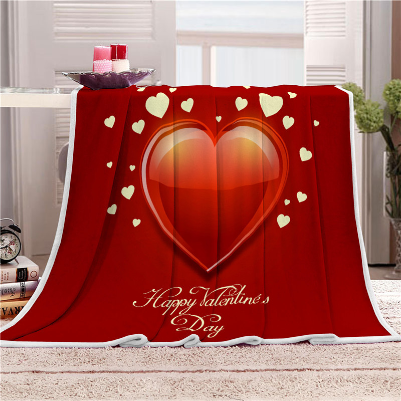 

Pink Valentine's Day Foreign Trade Blanket Beach Mat Blanket Gift Sheet One Generation