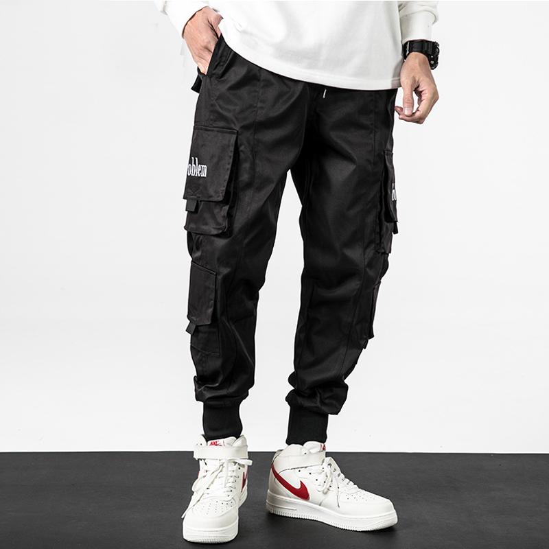 

Multi-pocket Streetwear Casual Sweatpants Pant Hip Hop Slim Fit Trousers Pocket Male 2020 Men Joggers Cargo Pants, Green
