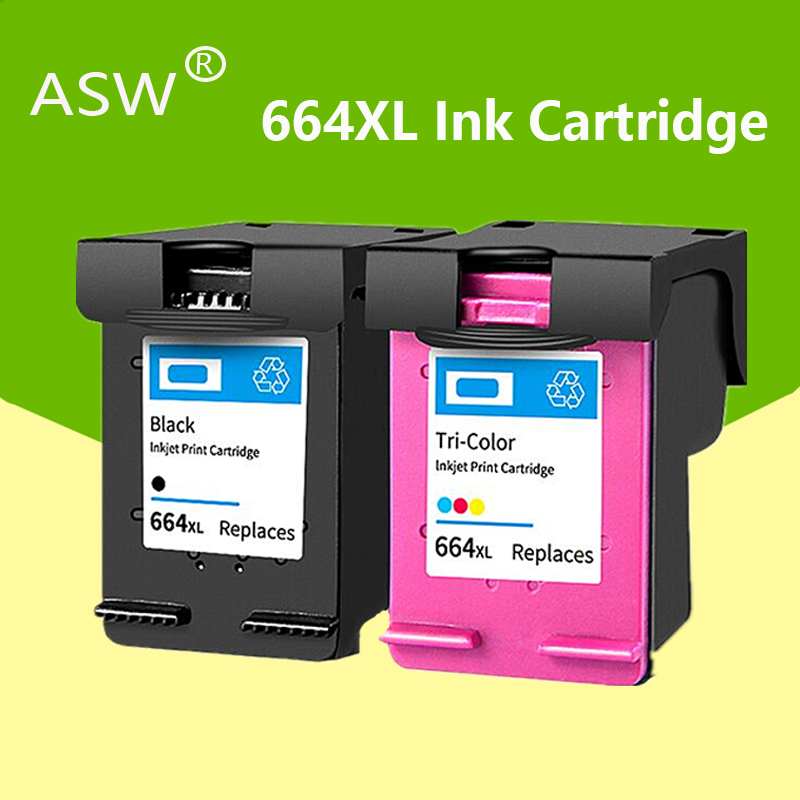 

2PK 664XL ink cartridge replacement For 664XL 664 for DeskJet 1115 2135 3635 1118 2138 3636 3638 4536 4676 Printer