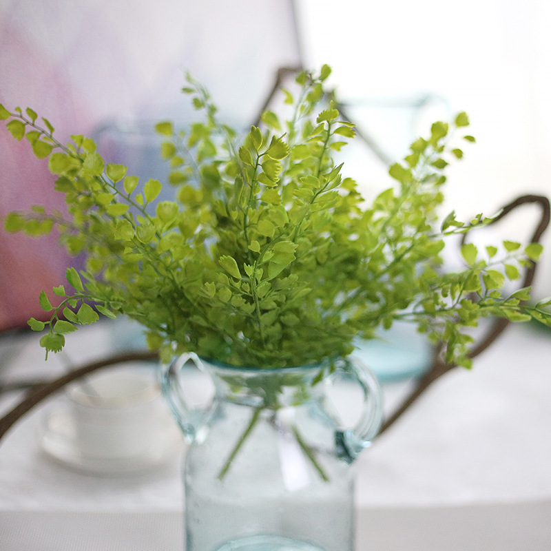 

Plastic Eucalyptus Grass Artificial Plants Ferns Green Leaves Fake Flower Plant Wedding Home Decoration Table Decors