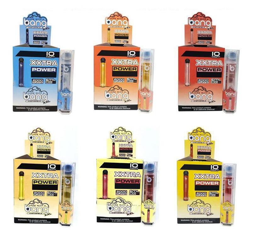 

2020 Bang XXL Disposable Vape Pen Device 2000Puffs 800mAh Battery 6ml Pods Empty Vaporizer Precharged Battery Bang XXtra