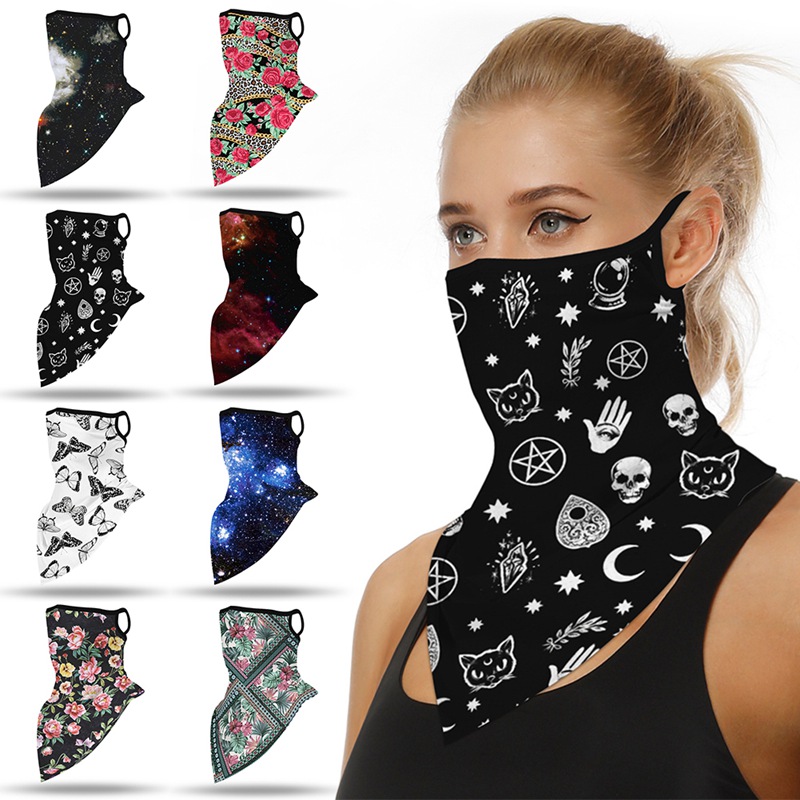 

Cycling Caps & Masks Outdoor Print Seamless Magic Scarf Sports Neck Tube Face Dust Riding Bandana UV Protection Gaiter With Ear Hook, A83