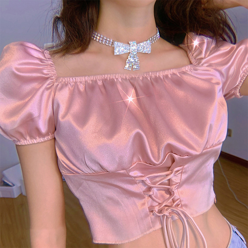 

Chokers Zircon Bow Necklace Exaggerated Fashion Clavicle Chain Woman Charm Jewelry Beautiful Unique