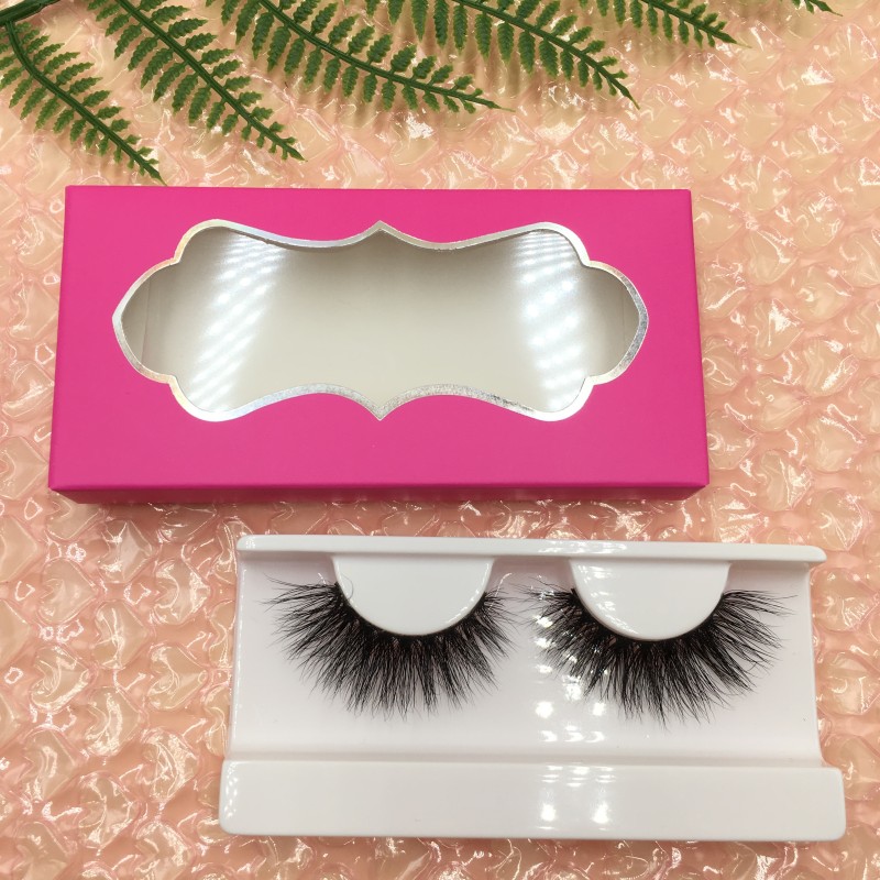 

Mink 5d eyelashes pink packaging 6pairs/lot natural length makeup full strip false mink eye lash