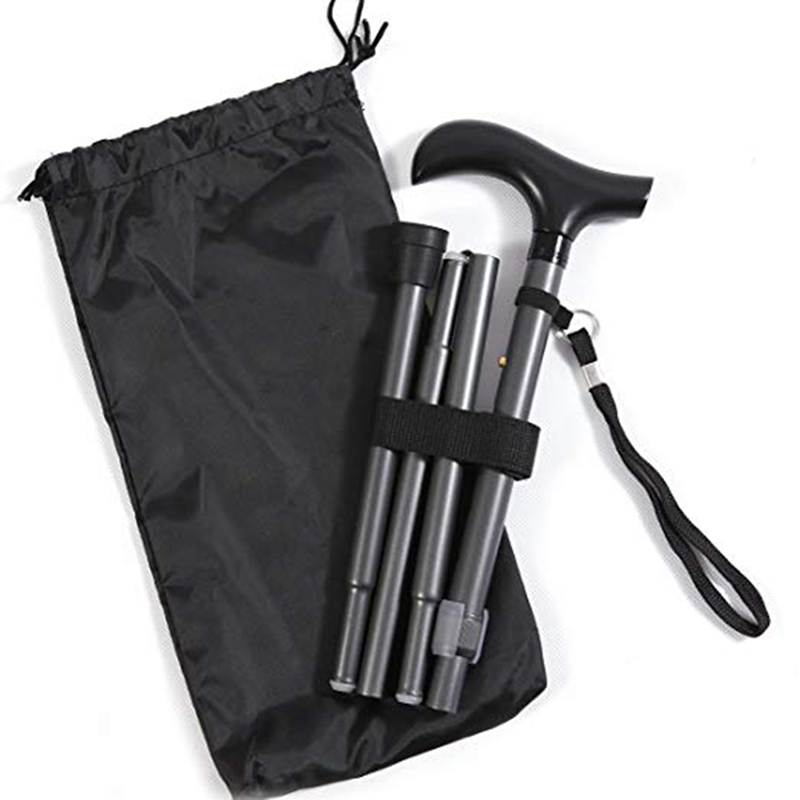 

Outdoor Sports Bag Walking Camping Sticks Carrying Pouch Case Folding Cane Storage Bags Durable Holder Bag With Drawstring, Black