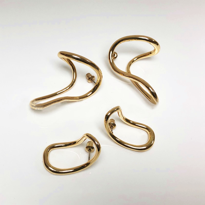 

European and American minority geometric lines creative design earrings female fashion personality cool wind earrings ear rings