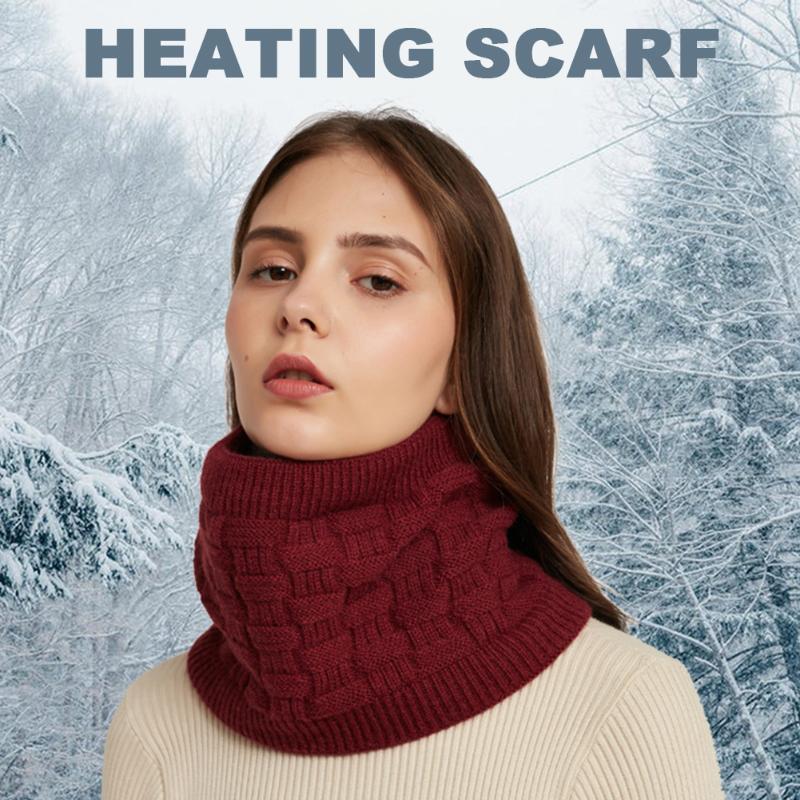 

Autumn Winter Pain Relief Ski Outdoor Cycling Neck Warmer Fast Portable Heating Scarf Electric Climbing Thickened USB Charging
