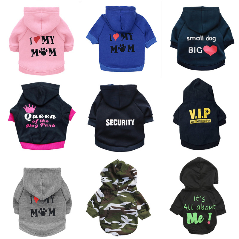 

Fashion Pet Dog Clothes Winter Warm Dog Coat Hoodies Puppy Sweatshirt Clothing Pet Jacket For Chihuahua Pug Cat Clothes -L, Dark gray fbi