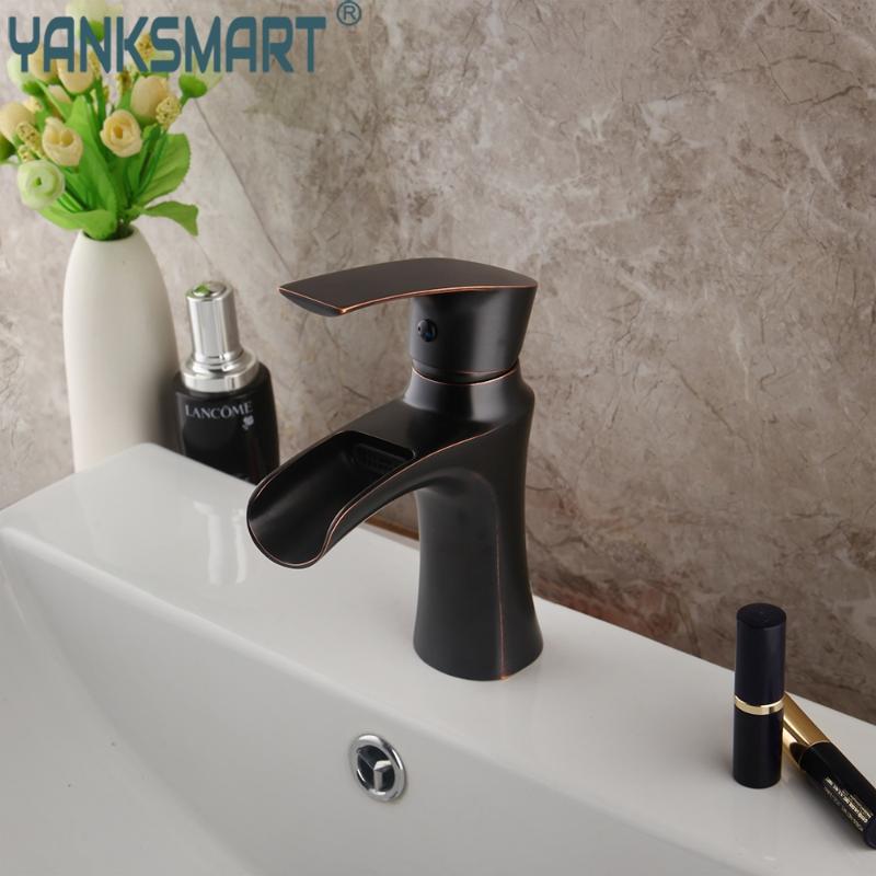 

Waterfall Basin Faucet Torneira 3 Color Brass Bathroom Deck Mounted Taps Grifo Lavabo Hot & Cold Water Mixer Faucets