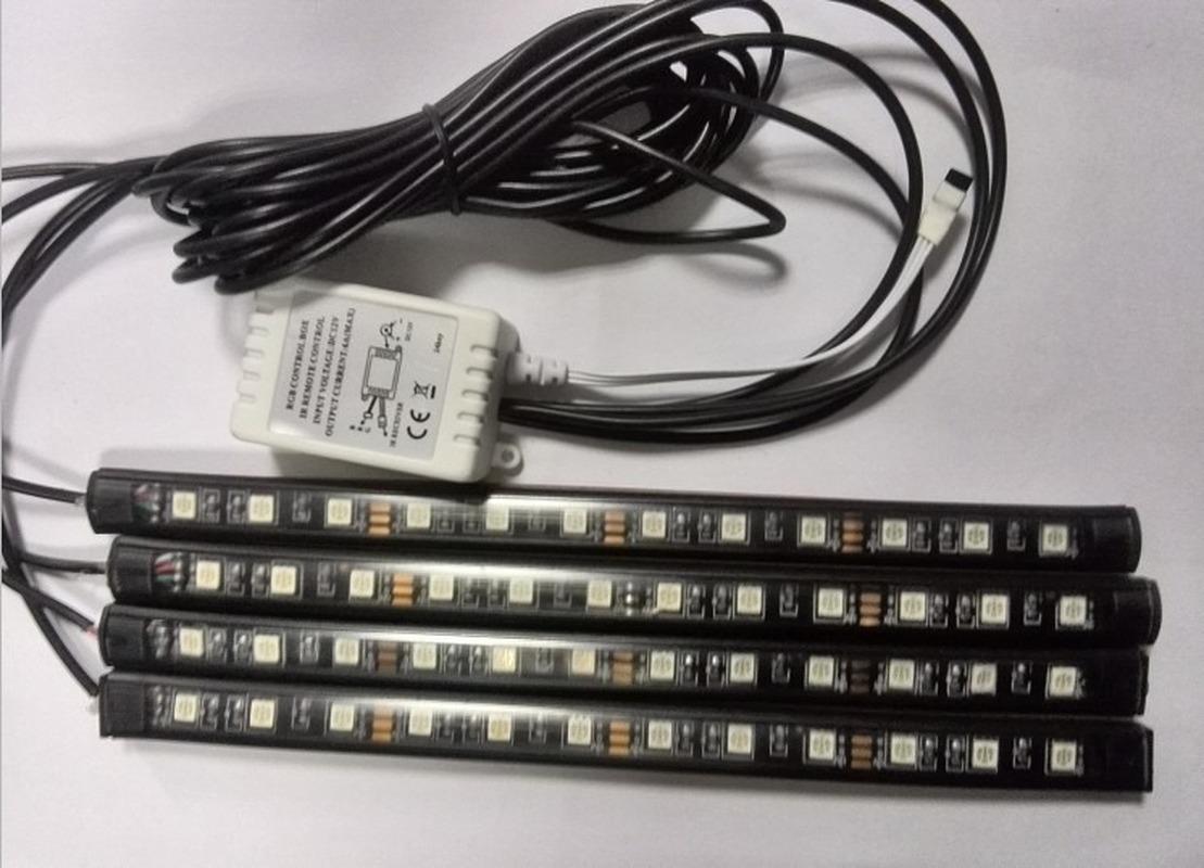 

One for Four Cars Seven-color Remote Control Color-changing Indoor Atmosphere Lamp Footlight Modified Decorative Lamp