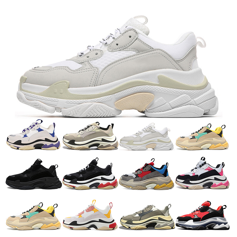 

triple s men women fashion casual shoes vintage sneakers black white grey purple mens tennis trainers jogging walking outdoor, 11#color