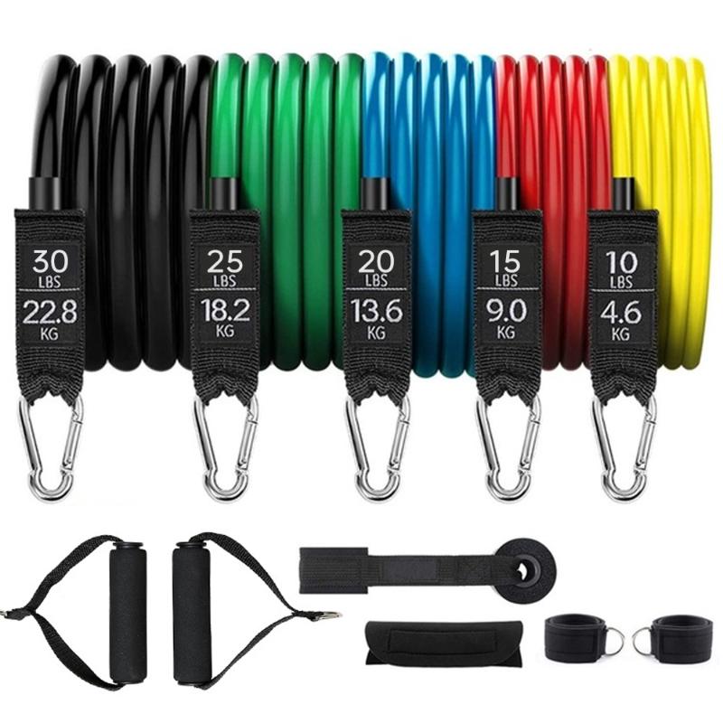 

Resistance Bands Set Yoga Exercise Fitness Elastic Rubber Tubes Band Training Workout Gym Expander Pilates Equipment At Home