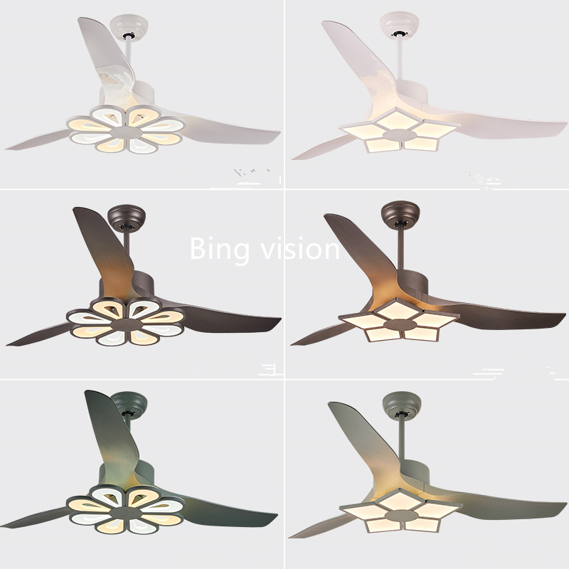 

LED Dimming Modern Ceiling Light Fan Black Ceiling Fans With Lights Home Decorative Room Fan Lamp Dc Remote Control