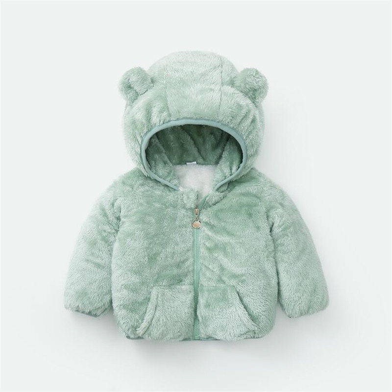 

Baby Girls Hoodie Coat Winter Spring Baby Boys Thicken Coat 2020 New Fashion Children Outerwear for Girl Infants Clothing, Brown